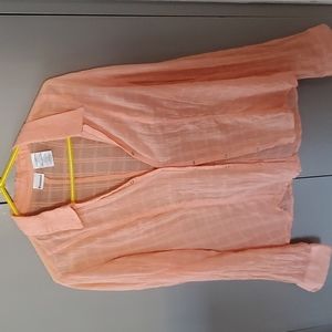 No Boundaries salmon colored long sleeve shirt